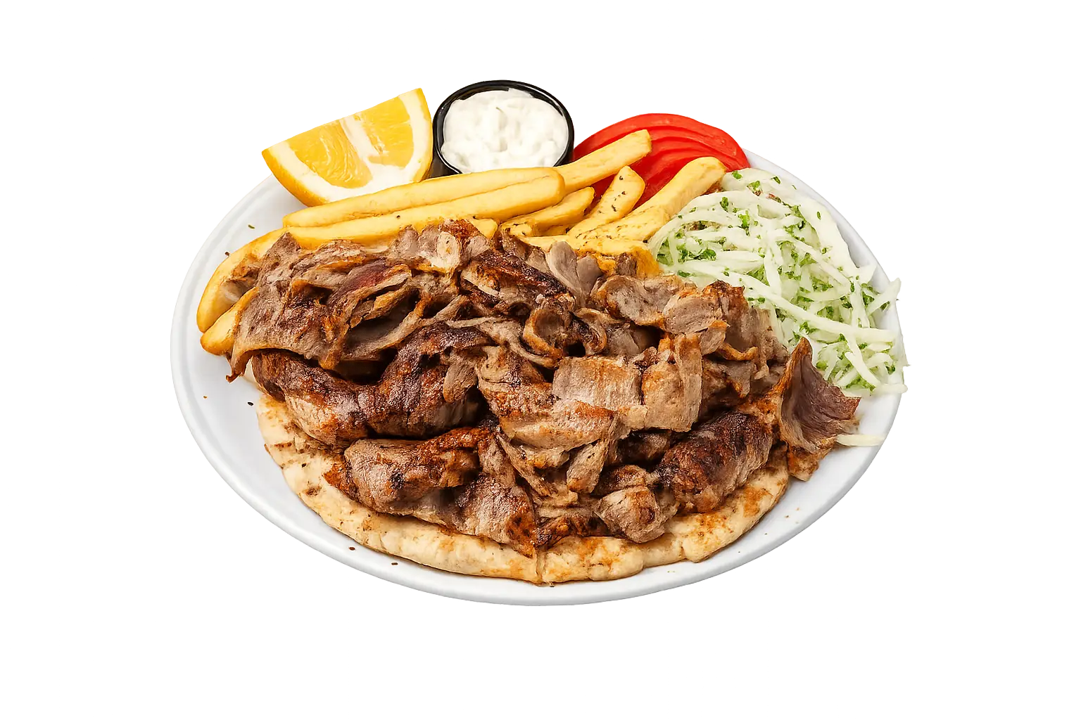 Fläsk Gyrostallrik – Rullande Taverna Fläsk Gyrostallrik - Rullande Taverna