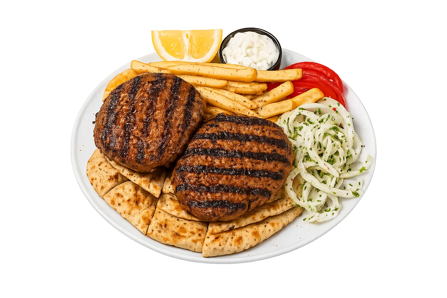 Grekiska pannbiffar – Rullande Taverna Grekiska pannbiffar